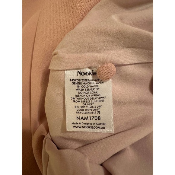 Nookie Hollywood Halter Off the Shoulder Midi Dress in Blush Size XL NWT - Picture 8 of 8